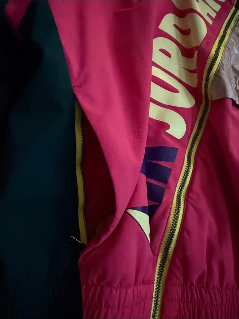 Jordan Pink and Silver Jacket with Yellow Accents